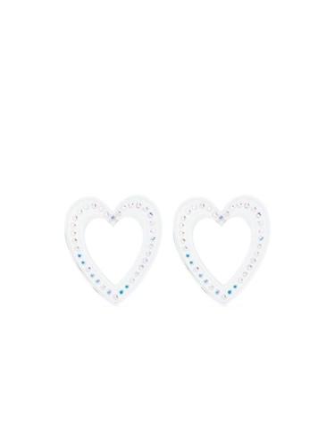 [해외직구] 23FW 사프 사푸 이어링 BIG HEART EARRINGS TRANS NEUTRALS