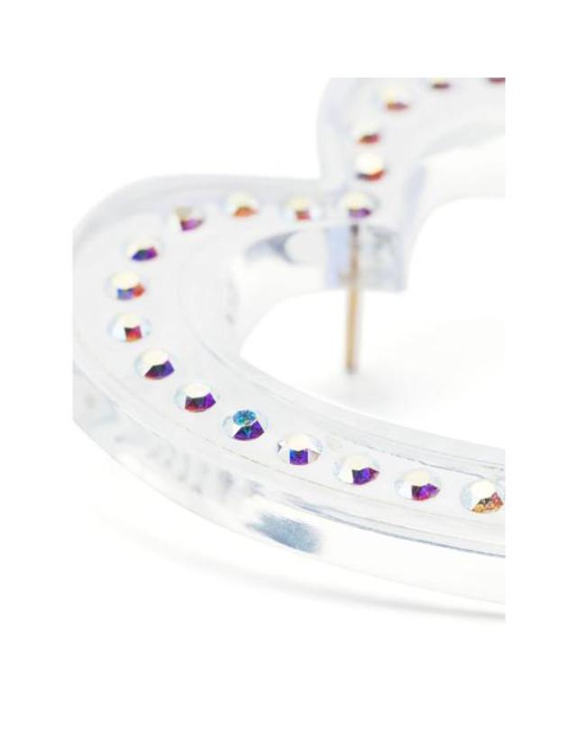 사프사푸 [해외직구] 23FW 사프 사푸 이어링 BIG HEART EARRINGS TRANS NEUTRALS 착용컷