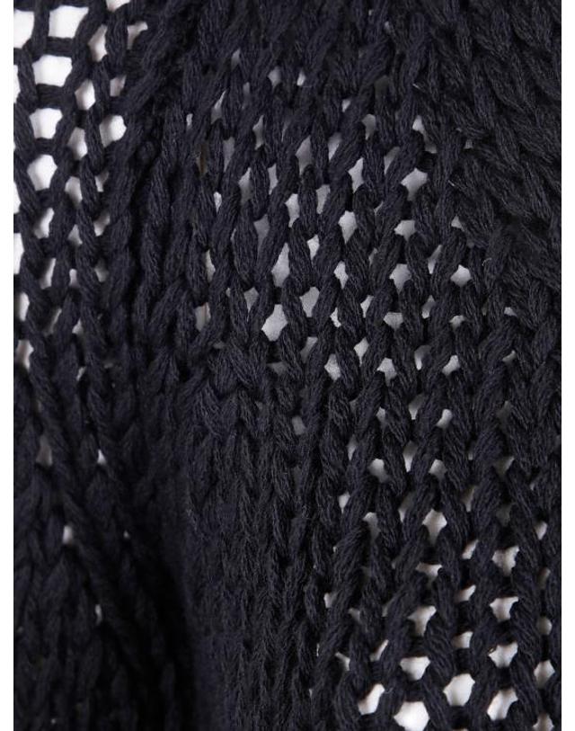 사피오 [해외직구] 25FW 사피오 스웨터 N25 AGNEAU BLACK 착용컷