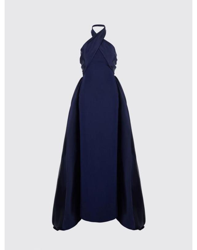 솔라스런던 [해외직구] 26FW 솔러스런던 롱 원피스 OS49032 NAVY Blue 착용컷