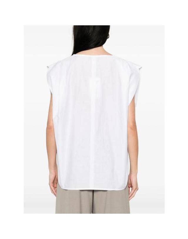 쉐흐 [해외직구] 26SS 쉐르 블라우스 CHE0907 ISALYS BLANC WHITE 착용컷