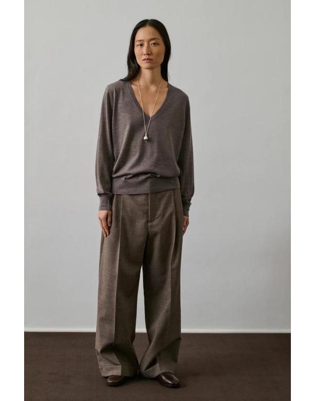 쉐흐 [해외직구] 26SS 쉐르 스트레이트 팬츠 PAN0973 ECR41 Beige 착용컷