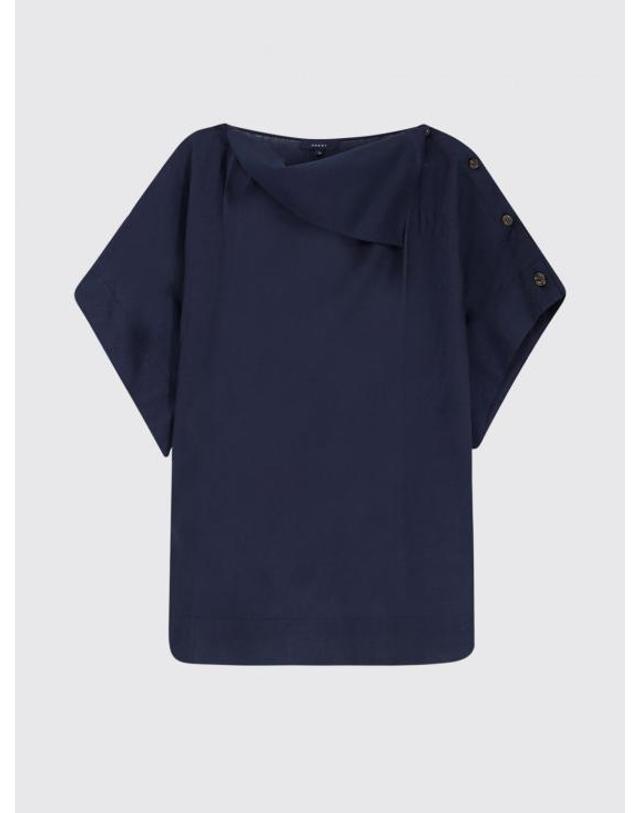 쉐흐 [해외직구] 26SS 쉐르 반팔 티셔츠 CHE1028ISSA NAV0126S Blue 착용컷