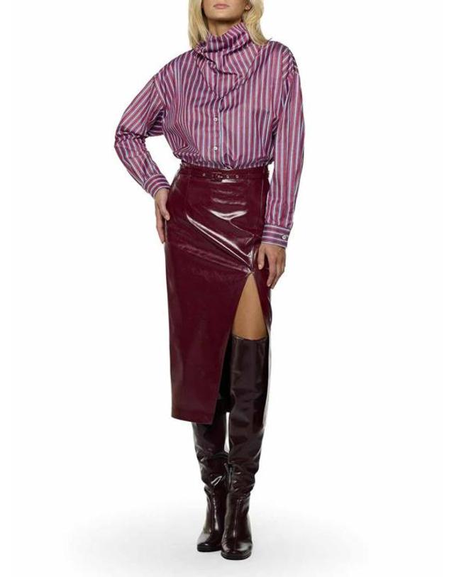 시모나 코르셀리니 [해외직구] 25FW 시모나 코르셀리니 미디 스커트 A25CPGO00501V0746 DARK RED 착용컷