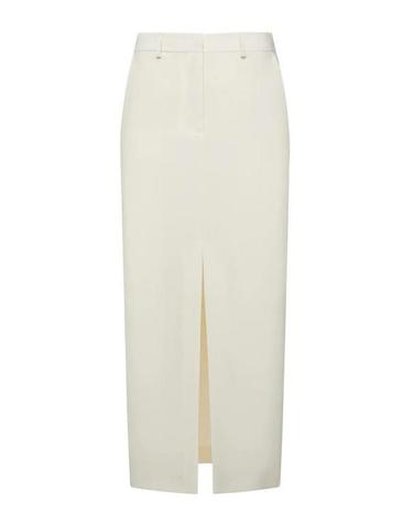[해외직구] 25SS 시모나 코르셀리니 미디 스커트 P25CPGO01501V0359 WHITE
