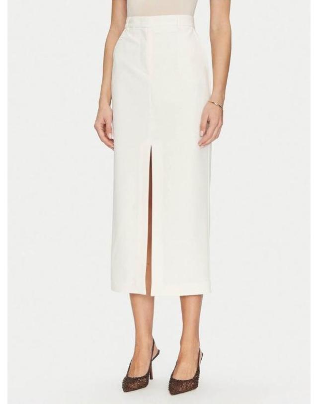 시모나 코르셀리니 [해외직구] 25SS 시모나 코르셀리니 미디 스커트 P25CPGO01501V0359 WHITE 착용컷
