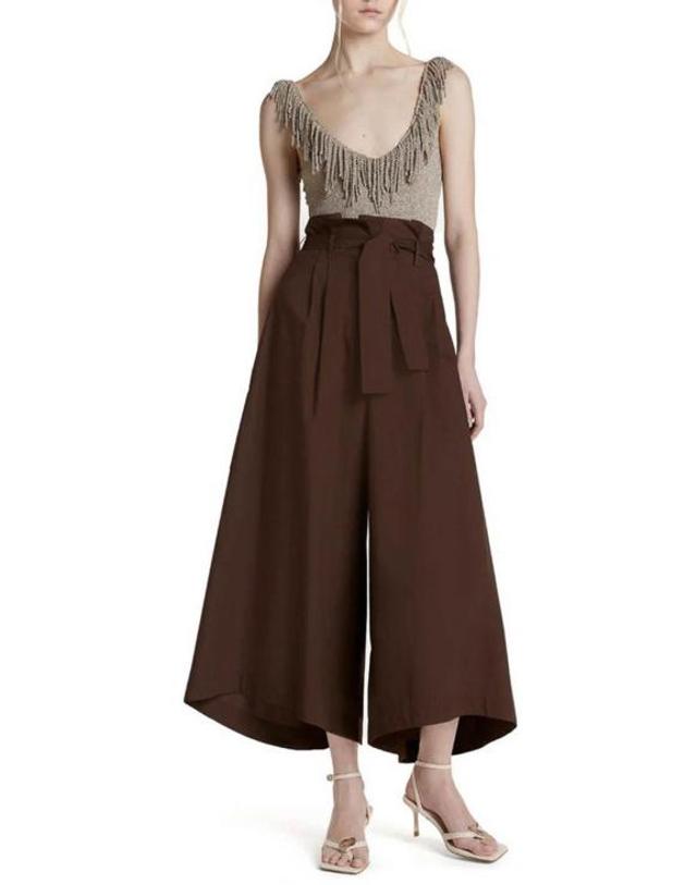 시모나 코르셀리니 [해외직구] 26SS 시모나 코르셀리니 스트레이트 팬츠 P26CPPGC0102V0771 Brown 착용컷