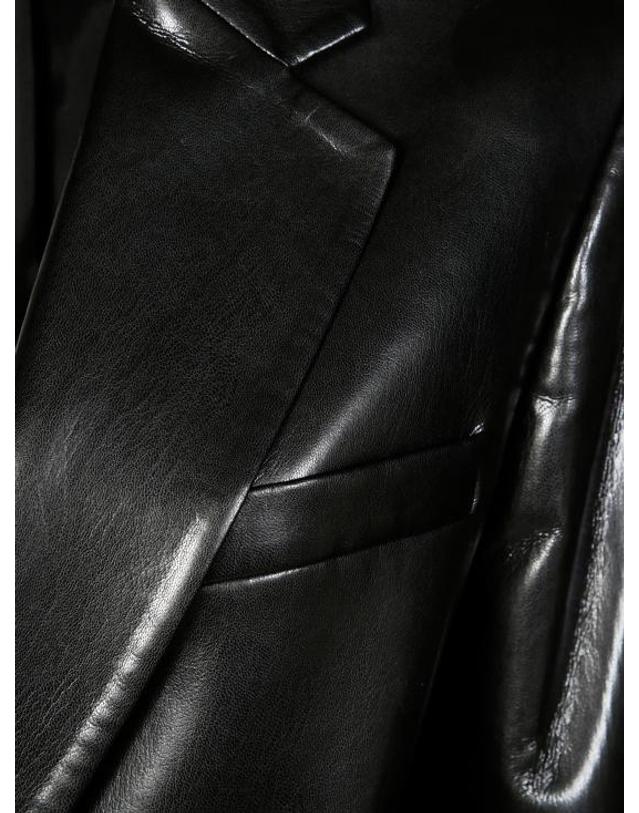안다만 [해외직구] 25FW 안다마네 가죽 자켓 T183012A 999 BLACK NERO 착용컷
