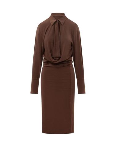 [해외직구] 26FW 안다마네 미디 원피스 T200108ATJP199 641 DARK BROWN