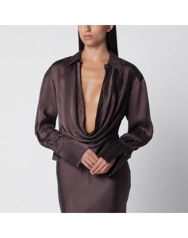 [해외직구] 26FW 안다마네 블라우스 T200953ATNV147 RN BURGUNDY