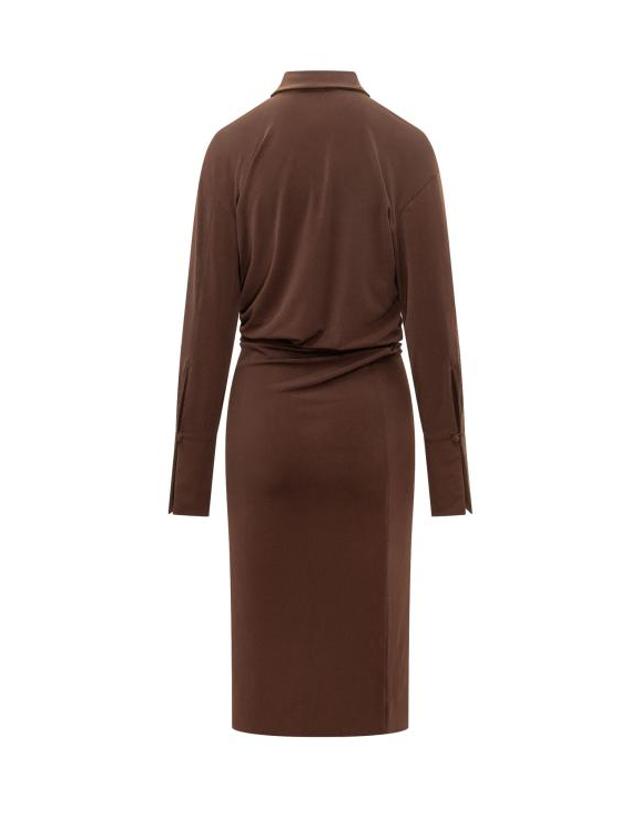안다만 [해외직구] 26FW 안다마네 미디 원피스 T200108ATJP199 641 DARK BROWN 착용컷