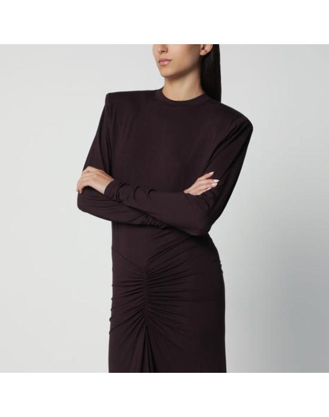 안다만 [해외직구] 26FW 안다마네 롱 원피스 T200178ATJV053 RN BURGUNDY 착용컷