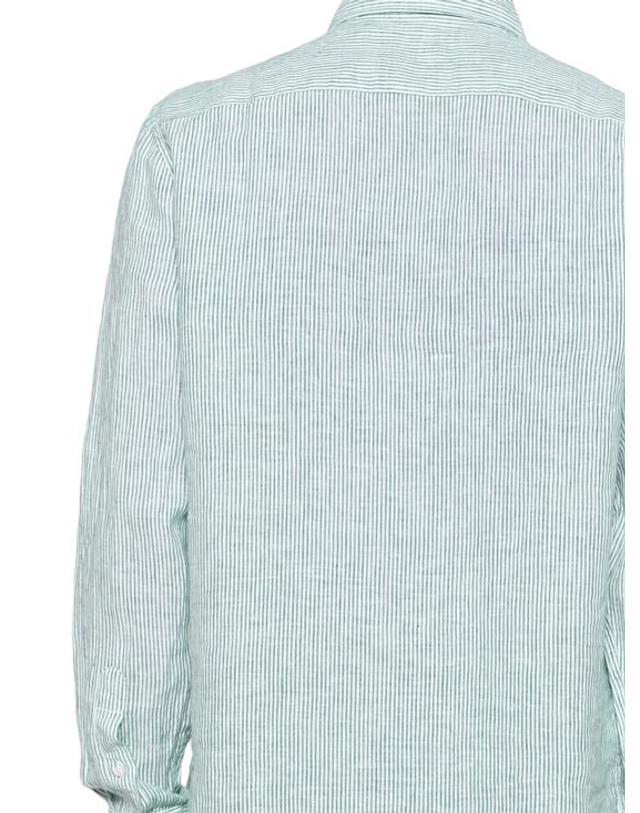 에콜프 [해외직구] 26SS 에콜프 긴팔 셔츠 MCMGASRALFRE0725S26 364 WHITE GREEN STRIPES 착용컷