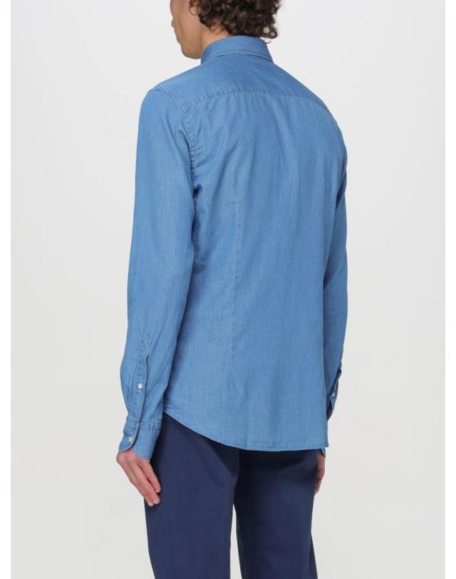 엑스씨 [해외직구] 24SS 엑스씨 긴팔 셔츠 LP64B6311T DENIM8 01 Sky Blue 착용컷