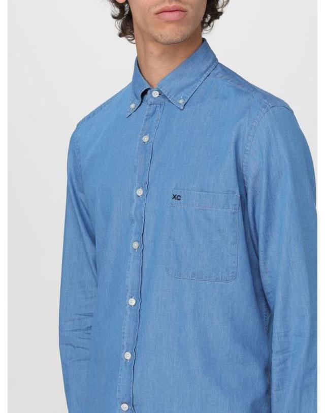 엑스씨 [해외직구] 24SS 엑스씨 긴팔 셔츠 LP64B6311T DENIM8 01 Sky Blue 착용컷