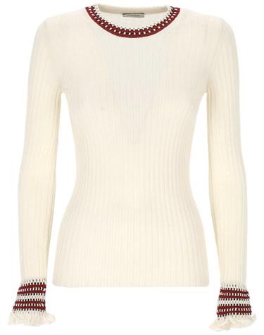 [해외직구] 25FW 엠알지 스웨터 0101 0707 BIANCO COGNAC CILIEGIA NERO