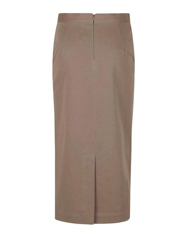 일레븐88 [해외직구] 24SS 일레븐88 미디 스커트 24P424MILITARE Dark Green 착용컷