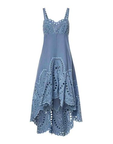 [해외직구] 26SS 차로루이즈 미디 스커트 263612BLUE