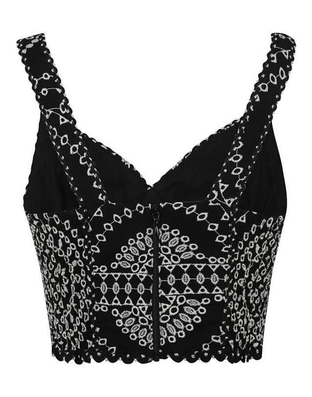 챠로 루이스 [해외직구] 25SS 차로루이즈 민소매 티셔츠 254100 GOLDIE BLACK Black 착용컷