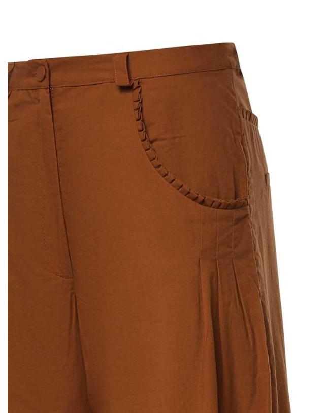 챠로 루이스 [해외직구] 26SS 차로루이즈 팔라초 팬츠 263502BROWN 착용컷