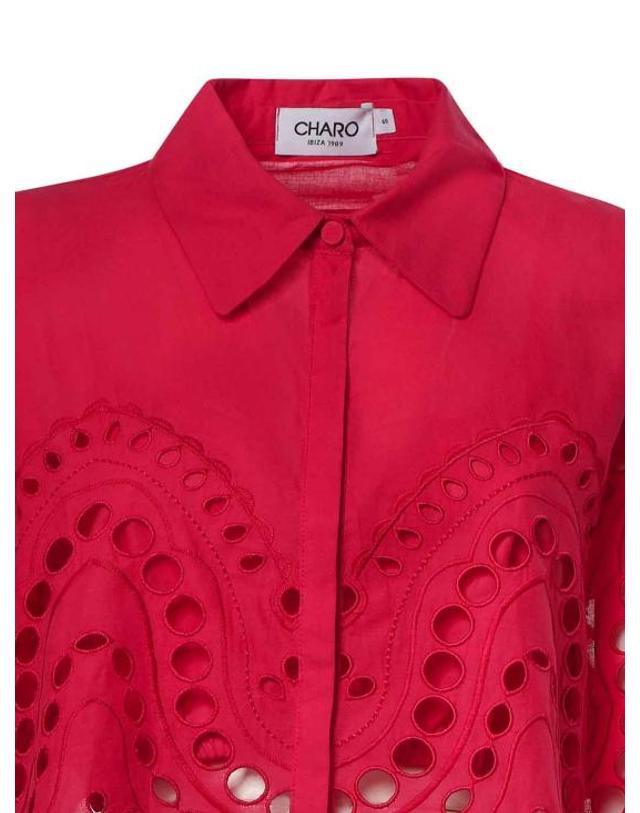 챠로 루이스 [해외직구] 26SS 차로루이즈 블라우스 263200FUCHSIA Multicolour 착용컷