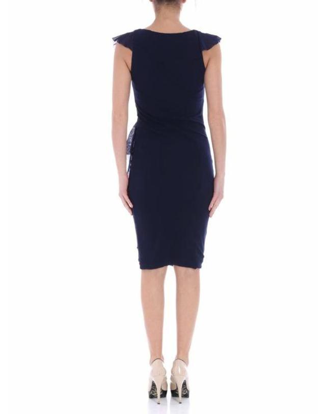 퍼찌 [해외직구] 18SS FUZZI 미디 원피스 F8116210056672 Blue 착용컷