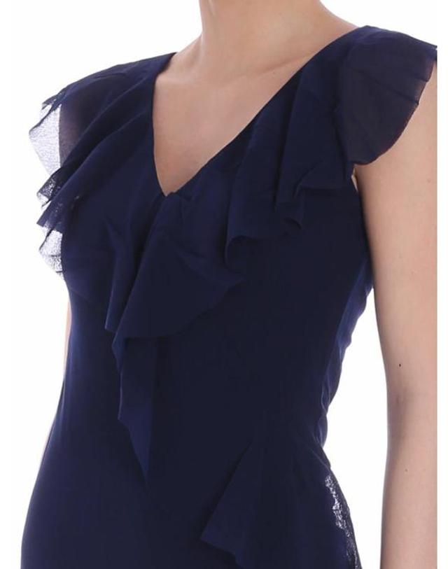퍼찌 [해외직구] 18SS FUZZI 미디 원피스 F8116210056672 Blue 착용컷