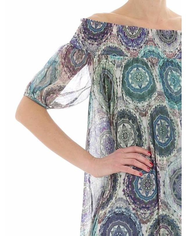 퍼찌 [해외직구] 18SS FUZZI 롱 원피스 F8113310550415 Multicolour 착용컷