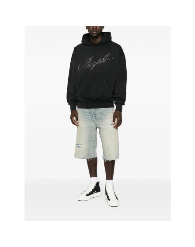 퍼플 브랜드 [해외직구] 26FW 퍼플 브랜드 데님 숏팬츠 P070 ANDL BLUE 착용컷