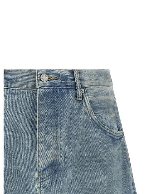 퍼플 브랜드 [해외직구] 퍼플 브랜드 숏팬츠 LDP070RTJL226LTINDIGO BLUE 착용컷