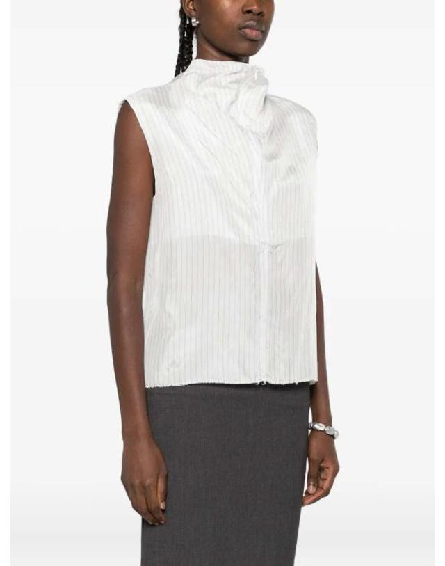 페데리코 시나 [해외직구] 25FW 페데리코 시나 셔츠 FCW25TP010201STRIPES White 착용컷