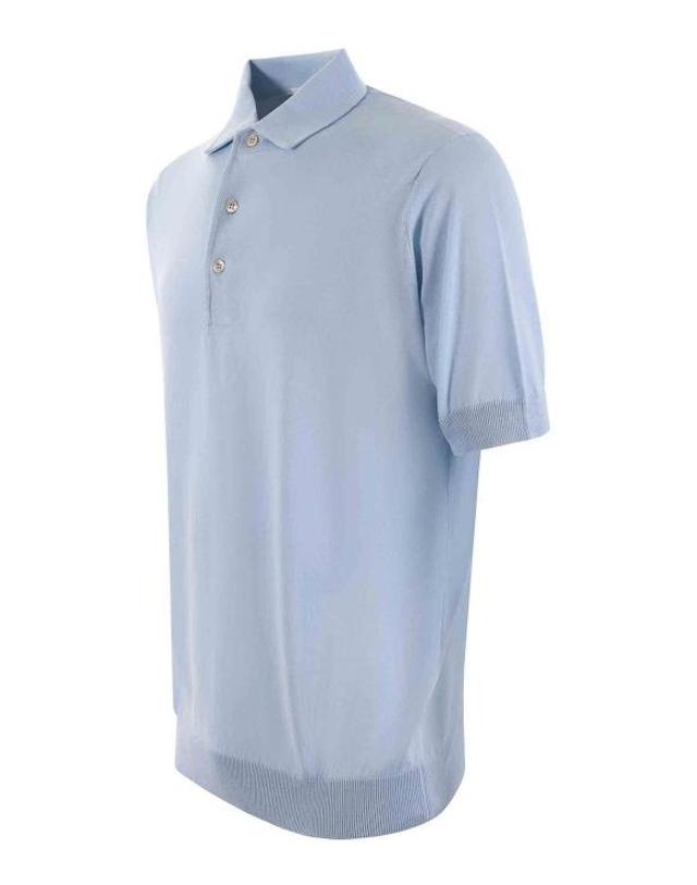 필리포 드 로렌티스 [해외직구] 26SS 필리포 드 로렌티스 폴로 티셔츠 PL1MCPARCR14R800 Light Blue 착용컷