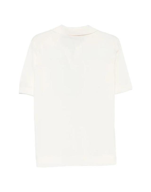 필리포 드 로렌티스 [해외직구] 26SS 필리포 드 로렌티스 폴로 티셔츠 PL0MLSK CR14R 020 MILK 착용컷