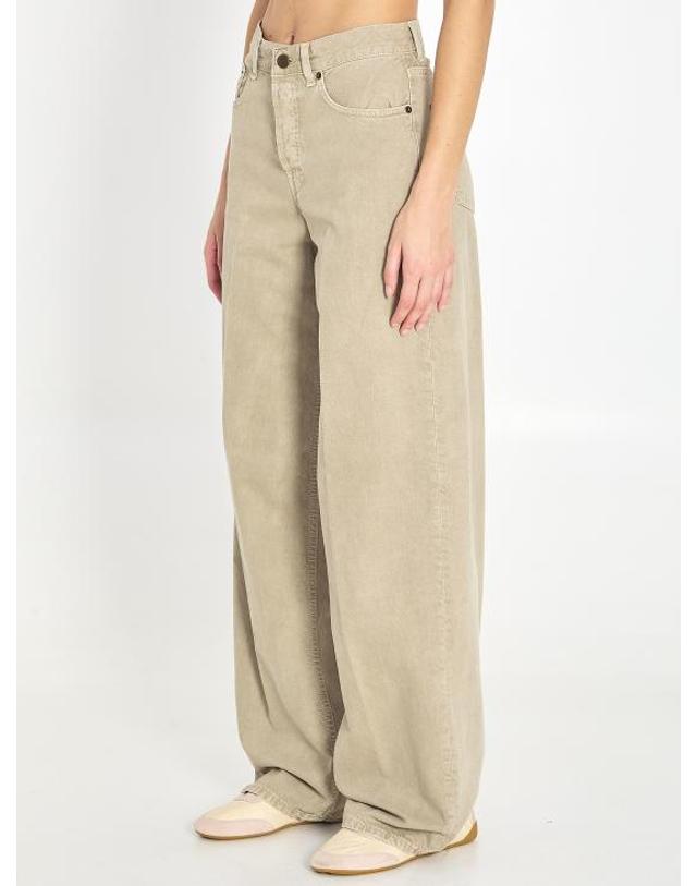 하이쿠레 [해외직구] 26SS 하이쿠레 데님 팬츠 HEW03296 BEIGE 착용컷