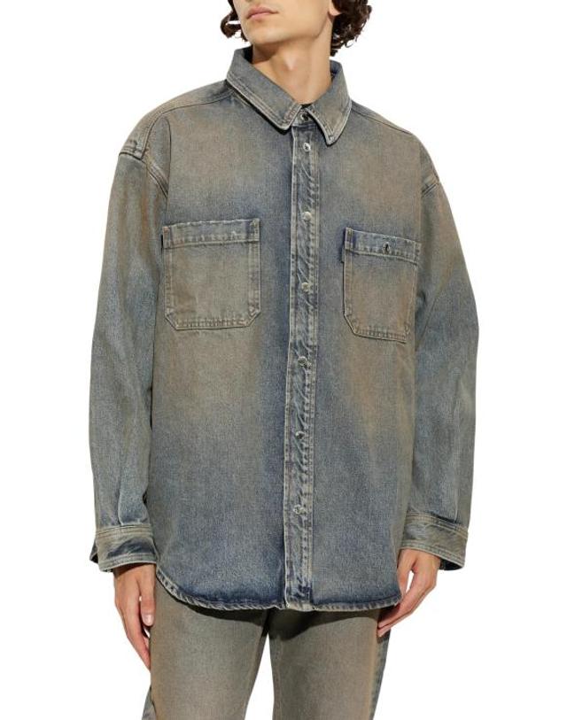 하이쿠레 [해외직구] 26FW 하이쿠레 셔츠 HEM06054DF106 L0940 DENIM BLUE 착용컷