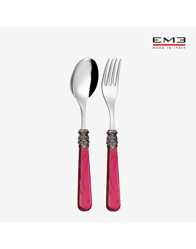 이엠이 [EME] 나폴레옹 테이블 커트러리 서빙 2p (스푼/포크) 선물세트 착용컷