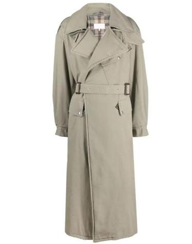 [해외직구] 26SS 마르지엘라 오버사이즈 리버시블 트렌치 코트 S50AH0142MTN145 001F OLIVE BROWN CHECK