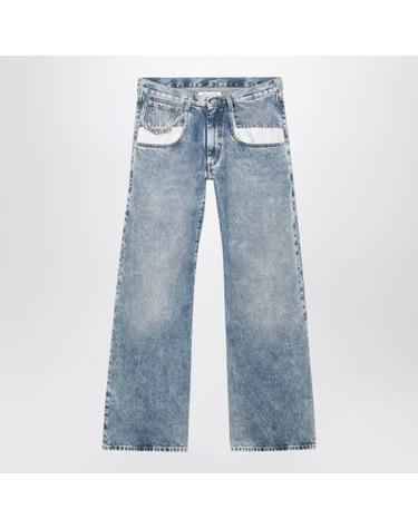 [해외직구] 26FW 마르지엘라 컨트래스티드 포켓 스트레이트 진 S51LA0052S30513 Light blue