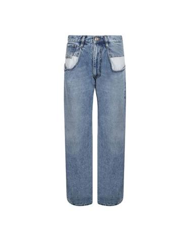 [해외직구] 26FW 마르지엘라 컨트래스티드 포켓 스트레이트 진 S51LA0052S30513 470 LIGHT BLUE