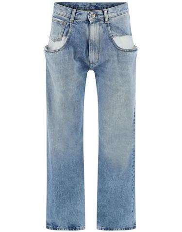 [해외직구] 마르지엘라 컨트래스티드 포켓 스트레이트 진 S51LA0052S30513470 AI26 LIGHT BLUE
