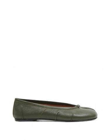 [해외직구] 26FW 마르지엘라 타비 발레리나 스웨이드 플랫 슈즈 S58WZ0127P3753099 T7167 GREEN