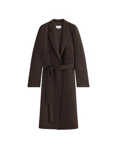 [해외직구] 26FW 마르지엘라 벨티드 헤링본 울 코트 S67AA0087S54246 003F BROWN