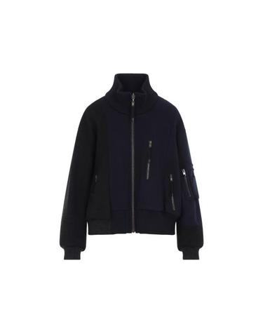 [해외직구] 26FW 마르지엘라 투톤 울 봄버 재킷 S51AM0520 M35935 961 DARK BLUE BLACK