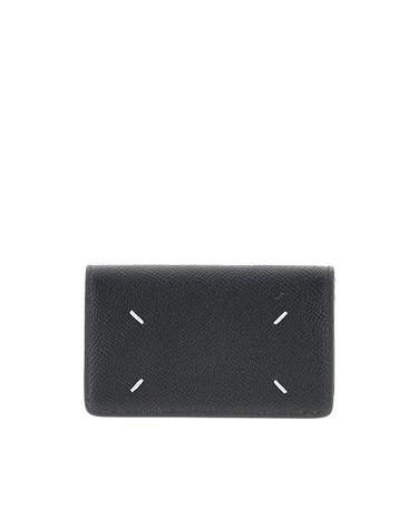 [해외직구] 26FW 마르지엘라 스티치 레더 플랩 카드 홀더 SA3VX0008P4745 Black