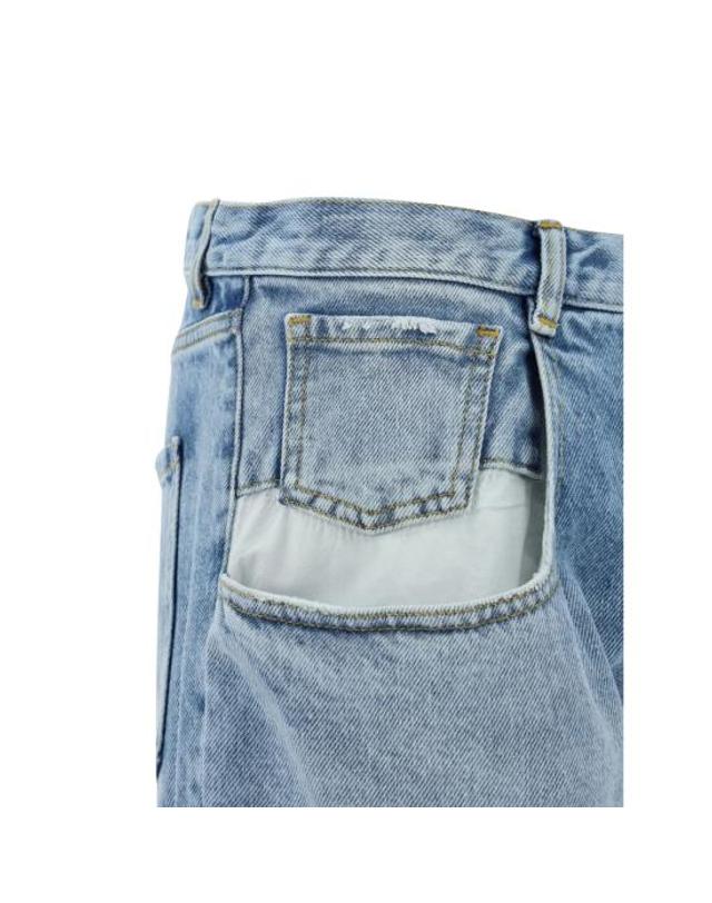 메종 마르지엘라 [해외직구] 26FW 마르지엘라 컨트래스티드 포켓 스트레이트 진 S30513 S51LA0052 470 BLUE 착용컷