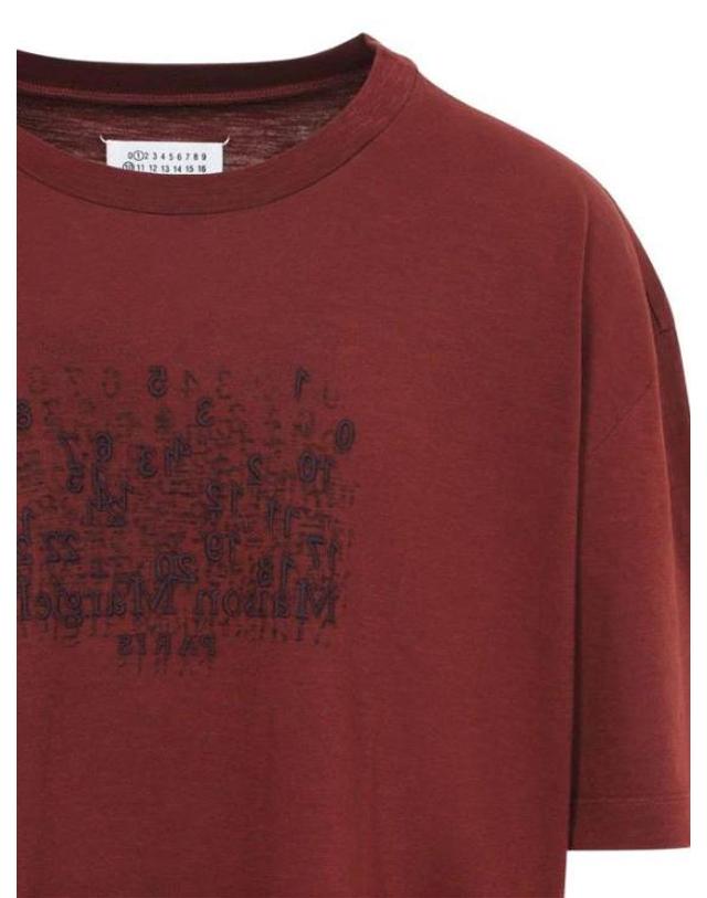 메종 마르지엘라 [해외직구] 26SS 마르지엘라 반팔 티셔츠 S50GC0730M20164 210 DARK BRIC RED 착용컷