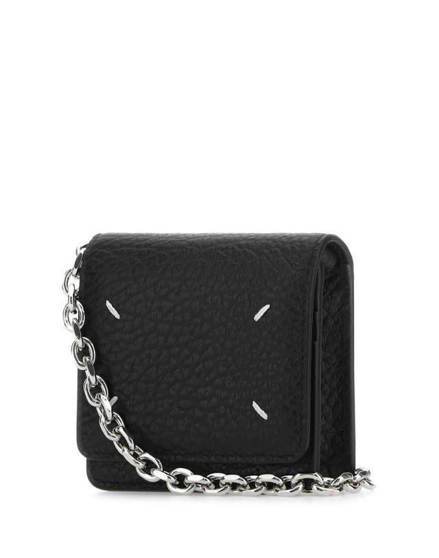 메종 마르지엘라 [해외직구] 26FW 마르지엘라 스몰 레더 체인 지갑 SA3UI0009P4455 T8013 Black 착용컷