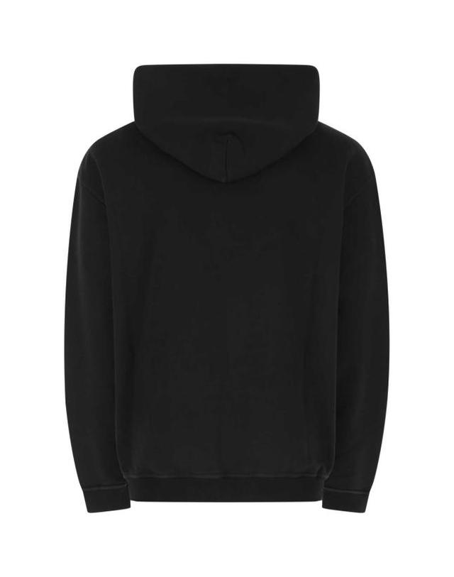 메종 마르지엘라 [해외직구] 마르지엘라 업사이드 다운 자수 로고 후드 S50GU0167S25503 962 BLACK 착용컷