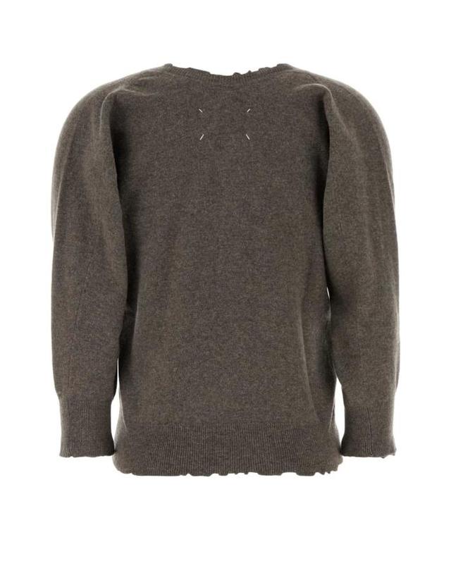 메종 마르지엘라 [해외직구] 26FW 마르지엘라 드레이프 브이넥 스웨터 S29HN0019M13337 812M GRAY 착용컷