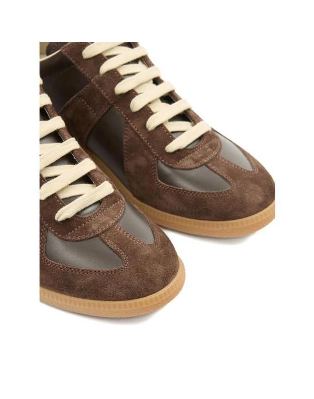 메종 마르지엘라 [해외직구] 26FW 마르지엘라 레플리카 카프스킨 스니커즈 P1895 S57WS0236 T2153 BROWN 착용컷